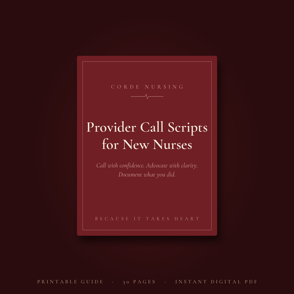 Provider Call Scripts for New Nurses
